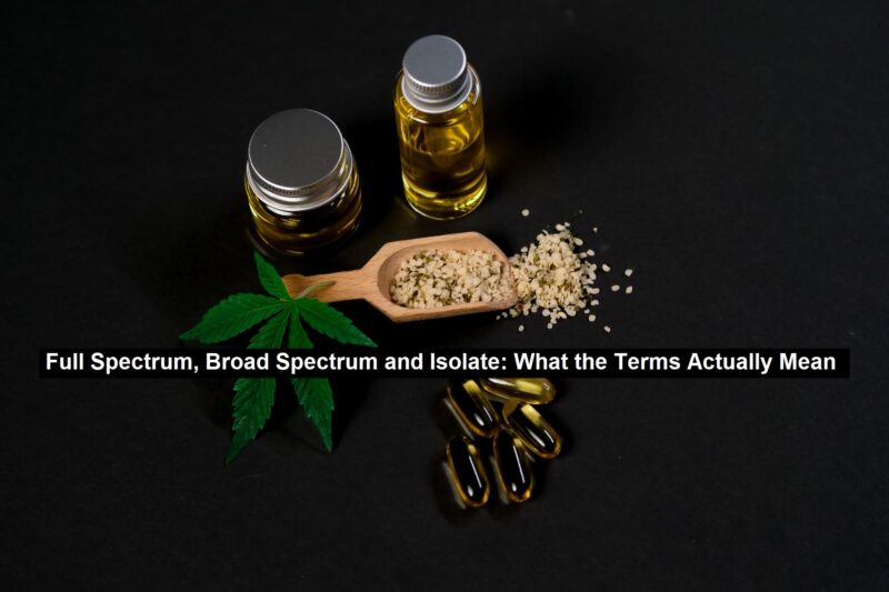 Full Spectrum, Broad Spectrum and Isolate: What the Terms Actually Mean